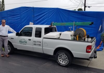 Heath Pest Control, Jon Heath and truck